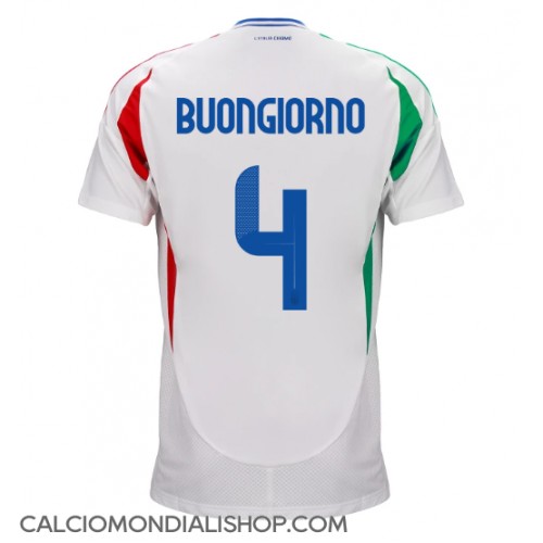 Maglie da calcio Italia Alessandro Buongiorno #4 Seconda Maglia Europei 2024 Manica Corta